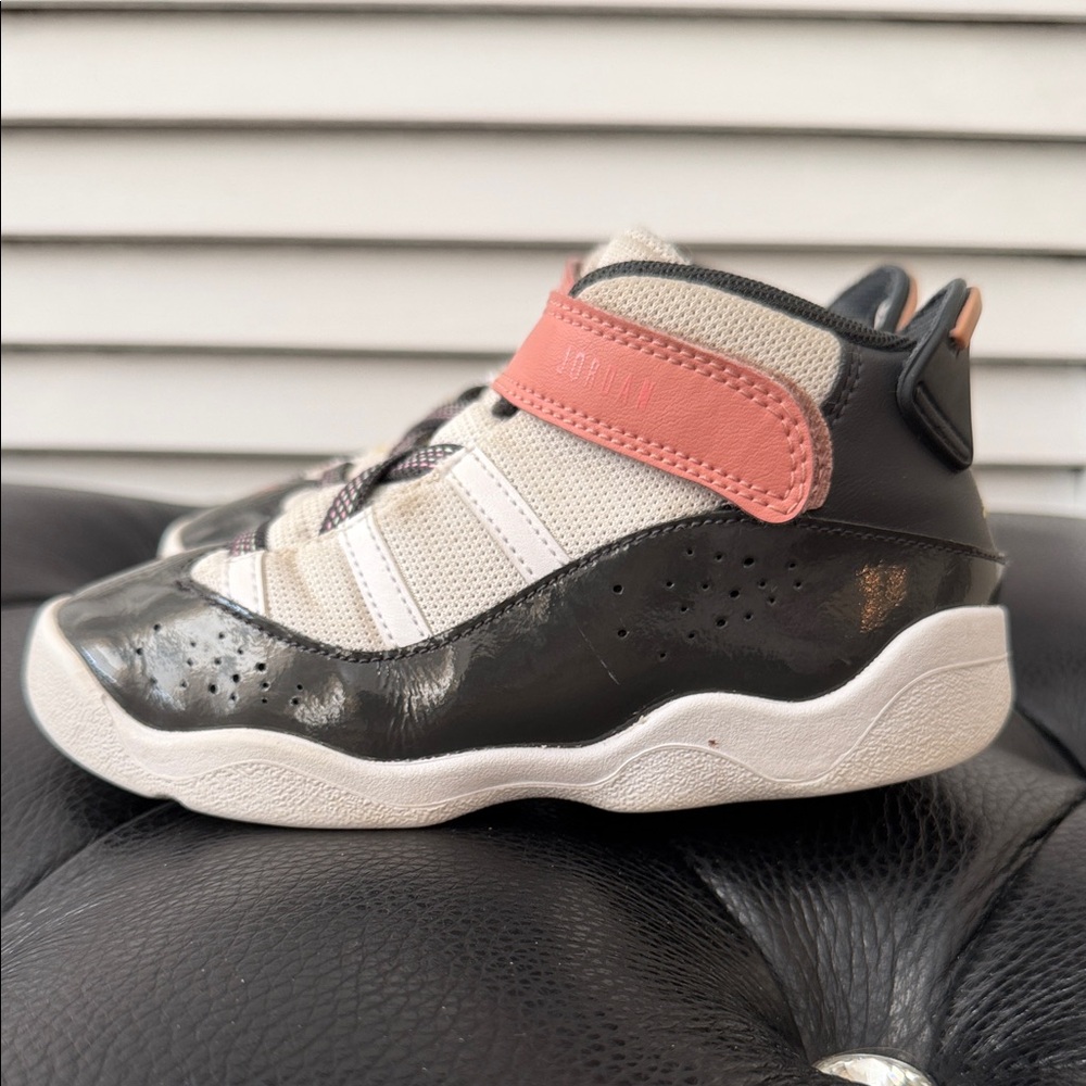 Jordan Toddler Girl Sneakers with Pink and Gray Accents Size 10C - Picture 3 of 6